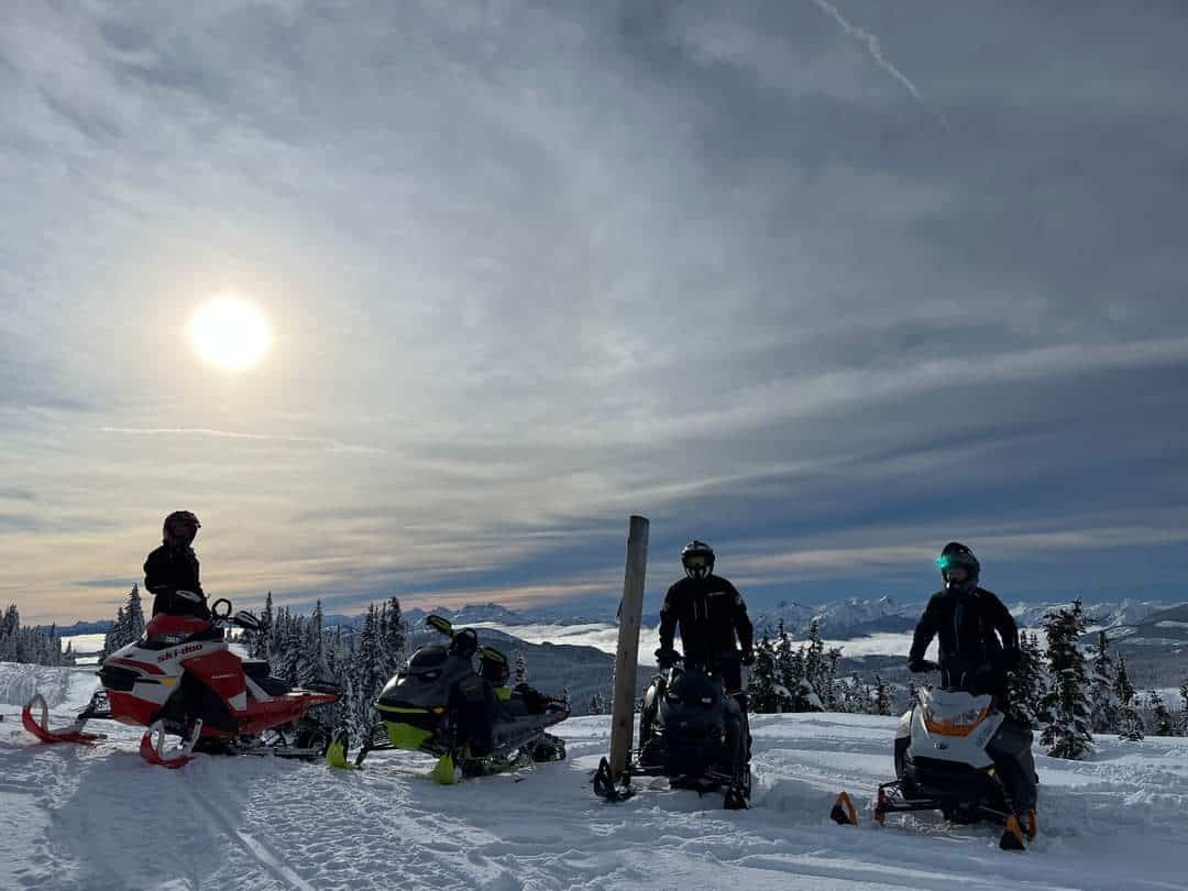 Snowmobiling in Merritt BC Canada