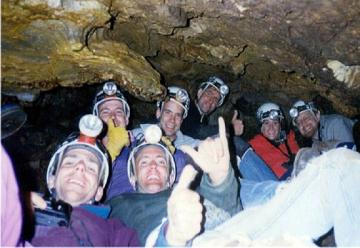 caving