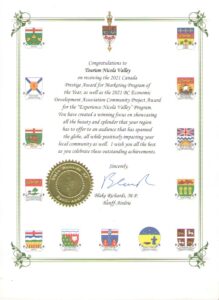 certificate of excellence